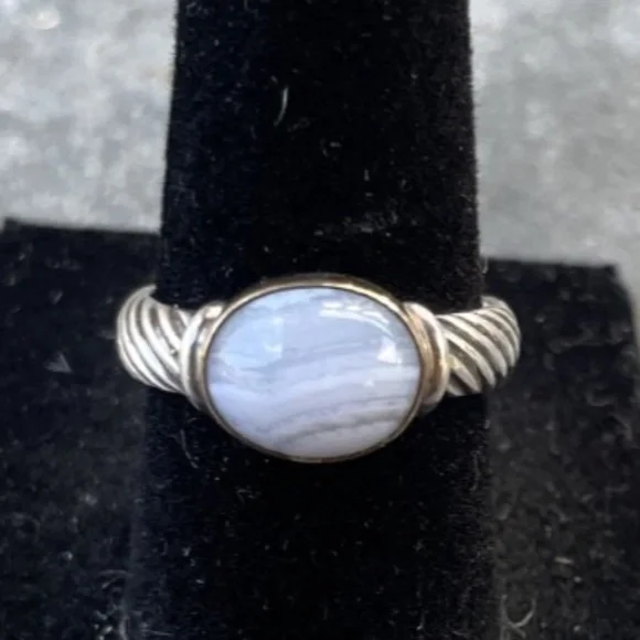 Sundance Rainbow Moonstone Ring w/ Sterling Silver braided band Size 6.5-7 - Picture 1 of 7